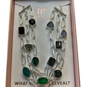 Bomb Party Jewel Candy “Wrapped In Sweet Whimsy” Moss And Marble-Silver Plating